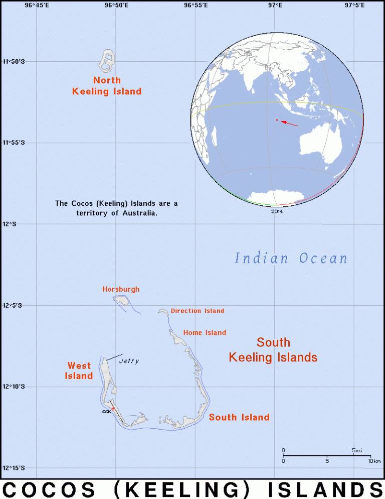 Cocos (Keeling) Islands Facts and Places to Visit